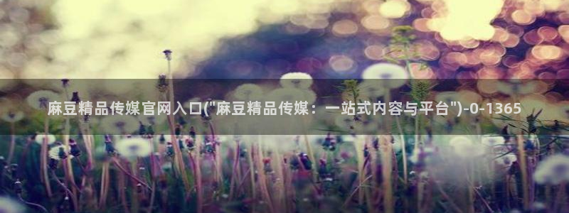麻豆视频更新页面：麻豆精品传媒官网入口(\